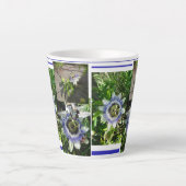 Passion Flowers Collage Latte Mok (Voorkant)