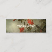 Passion Flowers en Hummingbird Profile Cards Mini Visitekaartje (Achterkant)