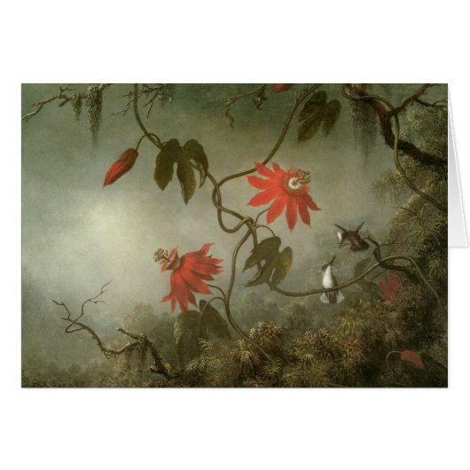 Passion Flowers en Hummingbird van Martin J Heade (Voorkant Horizontaal)