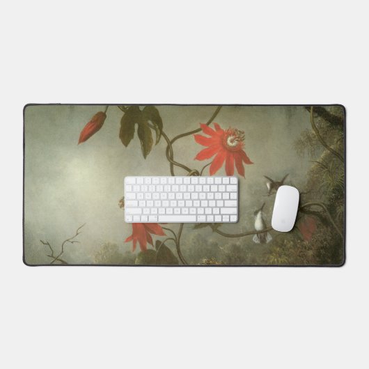 Passion Flowers en Hummingbird van Martin J Heade Bureaumat (Keyboard & Muis)