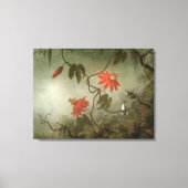 Passion Flowers en Hummingbird van Martin J Heade Canvas Afdruk (Voorkant)
