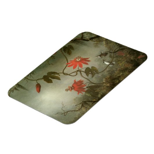 Passion Flowers en Hummingbird van Martin J Heade Magneet (Linkerzijde)