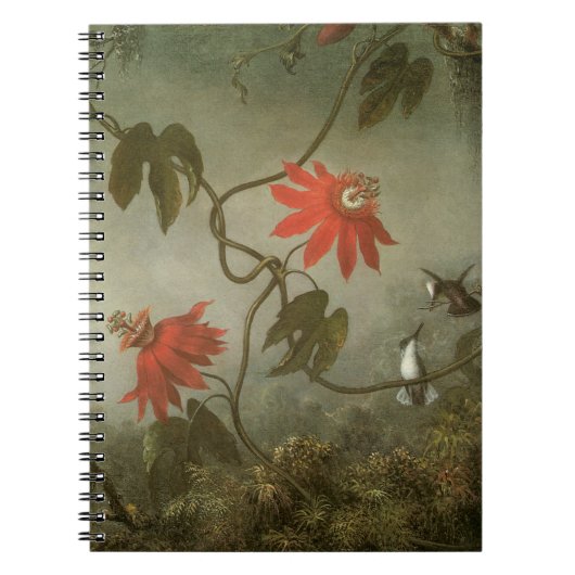 Passion Flowers en Hummingbird van Martin J Heade Notitieboek (Voorkant)