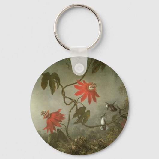 Passion Flowers en Hummingbird van Martin J Heade Sleutelhanger (Voorkant)