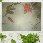 Passion Flowers en Hummingbird van Martin J Heade Theedoek (Gevouwen)