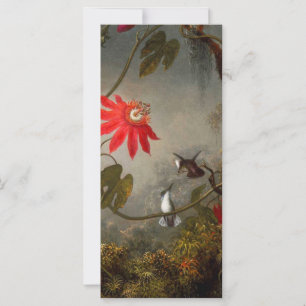 Passion Flowers met Hummingbirds Kop Kaart
