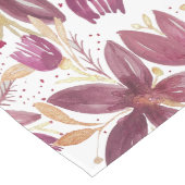 Passion Flowers, Waterverf Burgundy Bronze Gold Lange Tafelloper (Hoek)