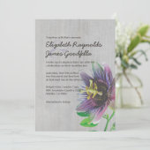 passion Flowers Wedding Invitations Kaart (Staand voorkant)