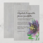 passion Flowers Wedding Invitations Kaart (Voorkant / Achterkant)