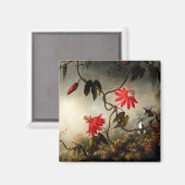Passion Flowers with Hummingbird by M.J. Heade Magneet (Voorkant / Achterkant)