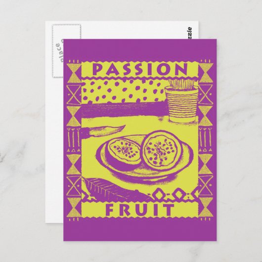 Passion Fruit Briefkaart (Voorkant / Achterkant)