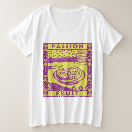 Passion Fruit Grote Maat T-shirt (Design voorkant)