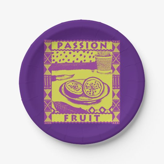Passion Fruit Papieren Bordje (Voorkant)