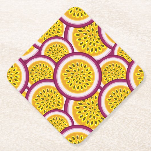 Passion fruit slices kartonnen onderzetters (Voorkant)