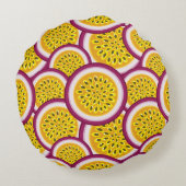 Passion fruit slices rond kussen (Achterkant)