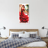 Passion in Motion - Spanish Flamenco Dancer Canvas Afdruk (Insitu (Slaapkamer))