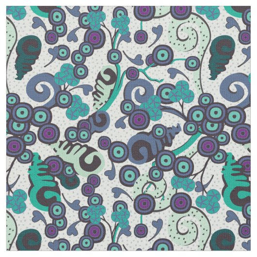 Passion Ocean Fabric Stof (Close Up)
