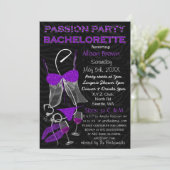 Passion Party Bachelorette, Lingerie Shower Invite Kaart (Staand voorkant)
