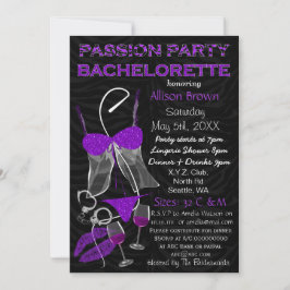 Passion Party Bachelorette, Lingerie Shower Invite Kaart
