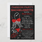 Passion Party Bachelorette, Lingerie Shower Invite Kaart (Voorkant)