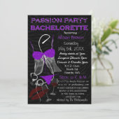 Passion Party Bachelorette, Lingerie Shower Invite Kaart (Staand voorkant)