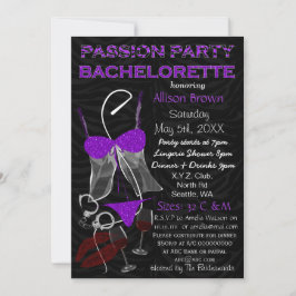 Passion Party Bachelorette, Lingerie Shower Invite Kaart