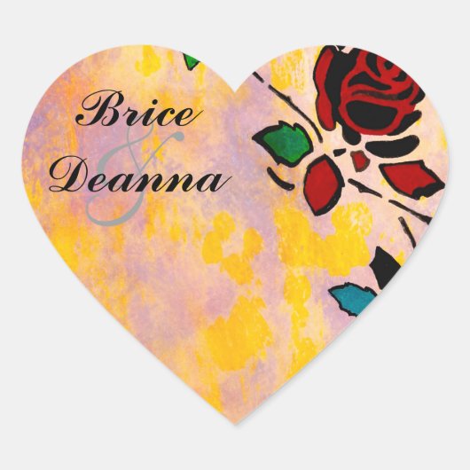 Passion Pineeres Wedding Hart Sticker (Voorkant)