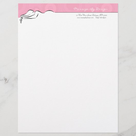 Passion Pink Darla Letterhead Briefhoofd Ontwerp (Voorkant)