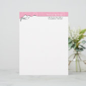 Passion Pink Darla Letterhead Briefhoofd Ontwerp (Staand voorkant)