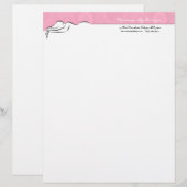 Passion Pink Darla Letterhead Briefhoofd Ontwerp (Voorkant / Achterkant)