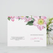 Passion Pink Waterverf Flowers Weddenschap (Staand voorkant)