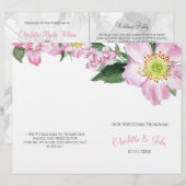 Passion Pink Waterverf Flowers Weddenschap (Voorkant / Achterkant)