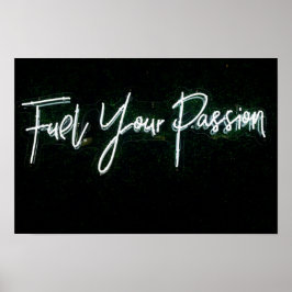 PASSION QUOTE ZWART-WIT LICHT STRING POSTER