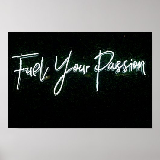 PASSION QUOTE ZWART-WIT LICHT STRING POSTER (Voorkant)