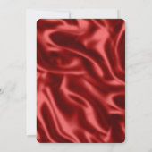 Passion Red Faux Satin Vrijgezellenfeest Kaart (Achterkant)