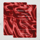 Passion Red Faux Satin Vrijgezellenfeest Kaart (Voorkant / Achterkant)