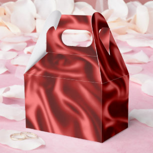 Passion Red Faux Satin Wedding Bedankdoosjes