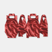 Passion Red Faux Satin Wedding Bedankdoosjes (Uitgevouwen)