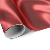 Passion Red Faux Satin Wedding Cadeaupapier (Rol Hoek)