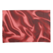 Passion Red Faux Satin Wedding Kussensloop (Voorkant-Rechts)