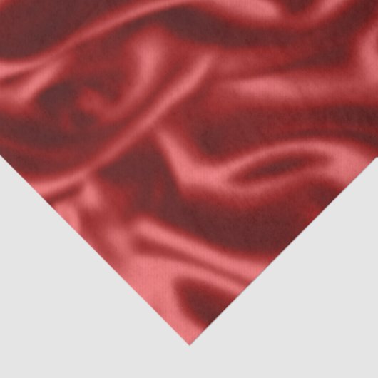 Passion Red Faux Satin Wedding Tissuepapier (Detail)