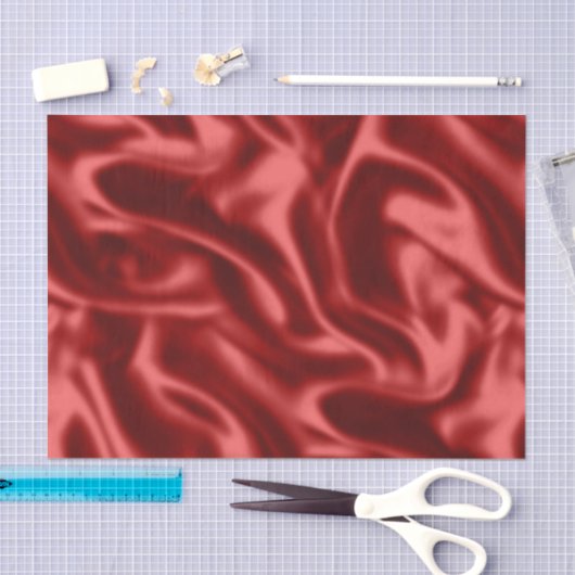 Passion Red Faux Satin Wedding Tissuepapier (Craft)