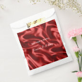Passion Red Romantische Faux Satijn Trouwen Bedankzakje (Gezegeld)