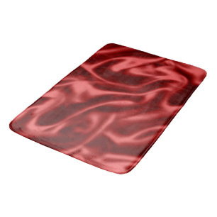 Passion Red Romantische Faux Satin Badmat
