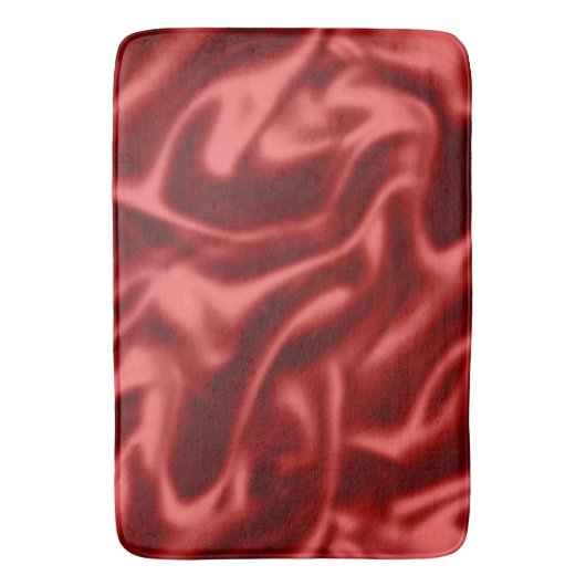 Passion Red Romantische Faux Satin Badmat (Voorkant Verticaal)