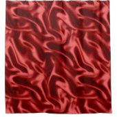 Passion Red Romantische Faux Satin Douchegordijn (Voorkant)