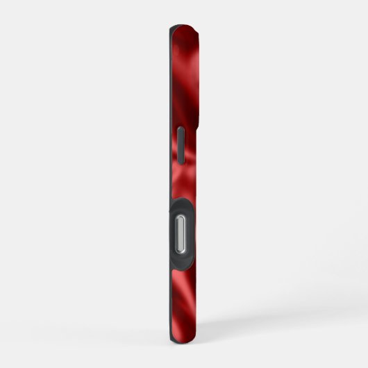 Passion Red Romantische Faux Satin iPhone Hoesje (Rechterkant)
