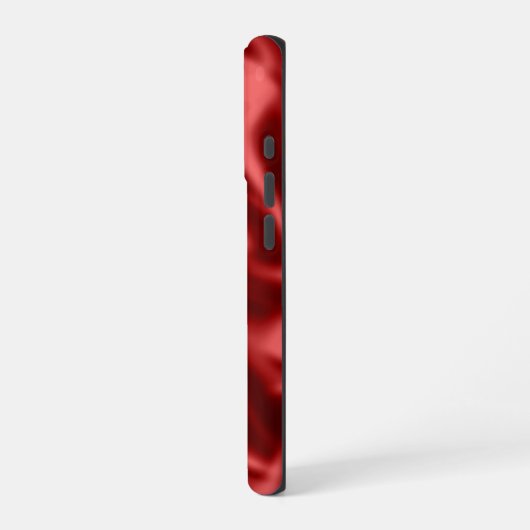 Passion Red Romantische Faux Satin iPhone Hoesje (Linkerkant)