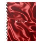 Passion Red Romantische Faux Satin Notitieboek (Voorkant)