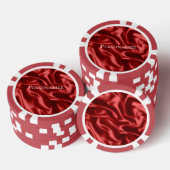 Passion Red Romantische Faux Satin Poker Chips (Opstapeling)
